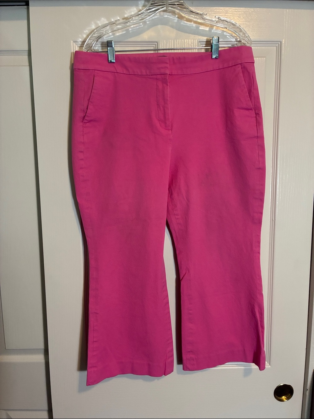 J. Crew Fuchsia Boot-Cut Crop Pants